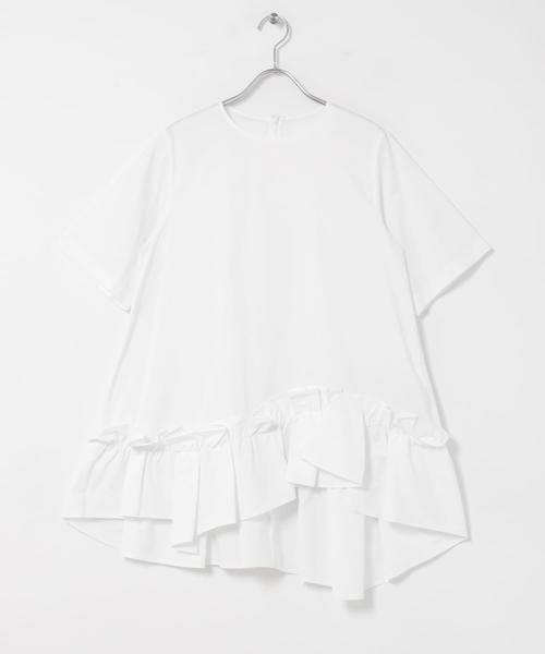 URBAN RESEARCH ROSSO / アーバンリサーチ ロッソ シャツ・ブラウス | ELENDEEK　FRILL HEM BLOUSE（オフホワイト）