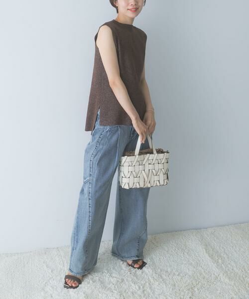 URBAN RESEARCH ROSSO / アーバンリサーチ ロッソ その他パンツ | ELENDEEK　PANEL TUK DENIM WIDE PANTS | 詳細4