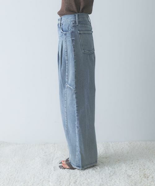 URBAN RESEARCH ROSSO / アーバンリサーチ ロッソ その他パンツ | ELENDEEK　PANEL TUK DENIM WIDE PANTS | 詳細6