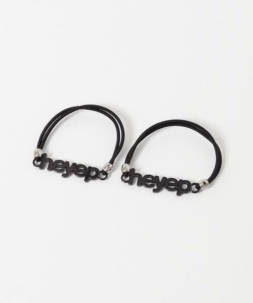 URBAN RESEARCH ROSSO / アーバンリサーチ ロッソ ヘアゴム・シュシュ | heyep　LOGO HAIR TIES 2-PIECE（ブラック）