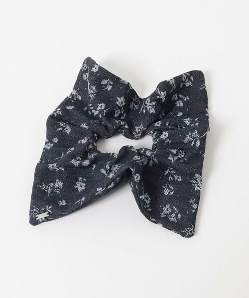 URBAN RESEARCH ROSSO / アーバンリサーチ ロッソ ヘアゴム・シュシュ | heyep　FLORAL DENIM SCRUNCHIE（ブルー）