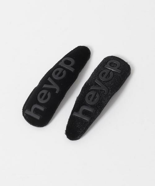 URBAN RESEARCH ROSSO / アーバンリサーチ ロッソ カチューシャ・カチューム・その他 | heyep　PUFFY LOGO HAIR CLIPS 2-PIECE（ブラック）