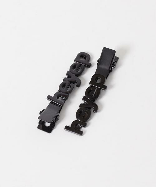 URBAN RESEARCH ROSSO / アーバンリサーチ ロッソ カチューシャ・カチューム・その他 | heyep　FLAT LOGO HAIR PIN 2-PIECE（ブラック）