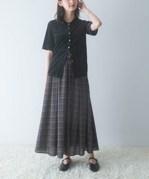 URBAN RESEARCH ROSSO / アーバンリサーチ ロッソ Tシャツ | シアーストライプベロアポロカットソー | 詳細12