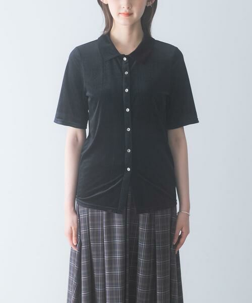 URBAN RESEARCH ROSSO / アーバンリサーチ ロッソ Tシャツ | シアーストライプベロアポロカットソー | 詳細13