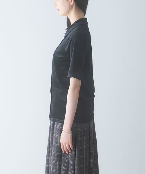 URBAN RESEARCH ROSSO / アーバンリサーチ ロッソ Tシャツ | シアーストライプベロアポロカットソー | 詳細14