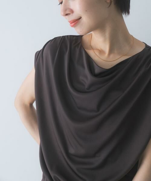 URBAN RESEARCH ROSSO / アーバンリサーチ ロッソ Tシャツ | トリアセ混ドレープネックカットソー | 詳細4