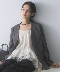 URBAN RESEARCH ROSSO / アーバンリサーチ ロッソ キャミソール・チューブトップ | レースヘムデザインサテンキャミソール