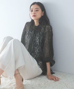 URBAN RESEARCH ROSSO / アーバンリサーチ ロッソ シャツ・ブラウス | リーフレースフリルネックブラウス