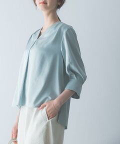 URBAN RESEARCH ROSSO / アーバンリサーチ ロッソ シャツ・ブラウス | シルキーツイルVネックブラウス