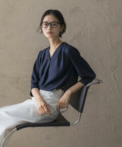 URBAN RESEARCH ROSSO / アーバンリサーチ ロッソ シャツ・ブラウス | シルキーツイルVネックブラウス