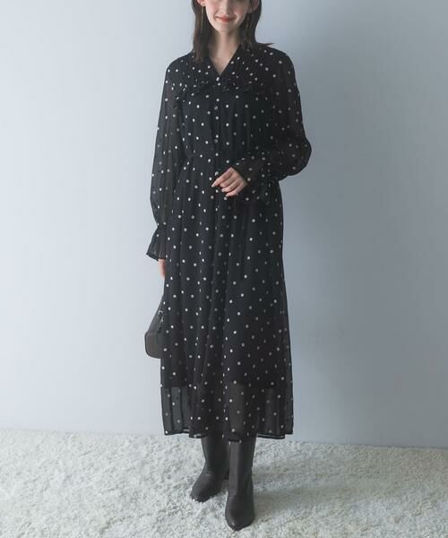 URBAN RESEARCH ROSSO / アーバンリサーチ ロッソ ワンピース | 『WEB限定』フラワー刺繍ピンタックフリルワンピース | 詳細2