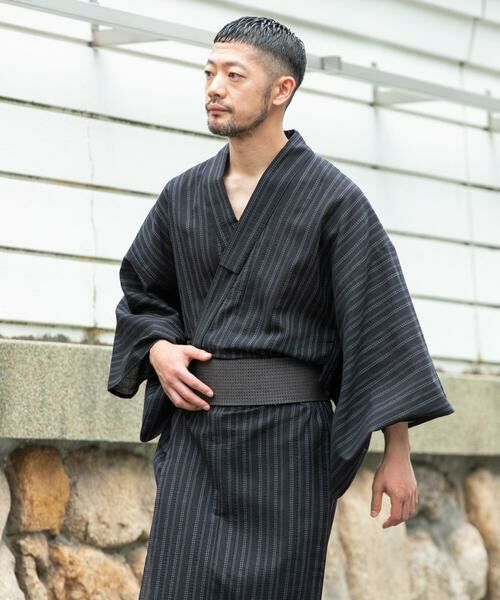 URBAN RESEARCH ROSSO / アーバンリサーチ ロッソ 着物・浴衣・小物類 | 紳士浴衣 綿麻先染め(ブラック系その他)