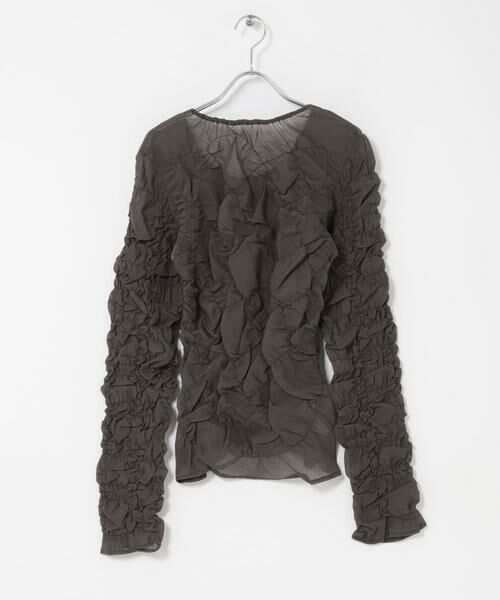 URBAN RESEARCH ROSSO / アーバンリサーチ ロッソ その他トップス | Mewl　シャーリングTOPS（チャコールグレー）