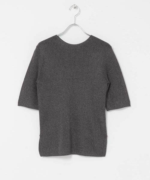 URBAN RESEARCH ROSSO / アーバンリサーチ ロッソ ニット・セーター | ELENDEEK　2WAY SHEER KNIT（チャコールグレー）