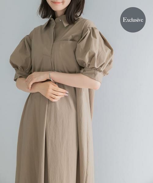 URBAN RESEARCH ROSSO / アーバンリサーチ ロッソ ワンピース | 『別注』ELENDEEK×ROSSO　FORM SHIRT ONEPIECE（ベージュ）
