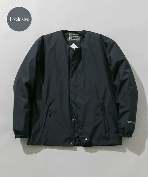URBAN RESEARCH ROSSO / アーバンリサーチ ロッソ ダウンジャケット・ベスト | 『別注』+phenix　WINDSTOPPER by GORE-TEX LABS ノーカラーダウンジャケット（ネイビー）