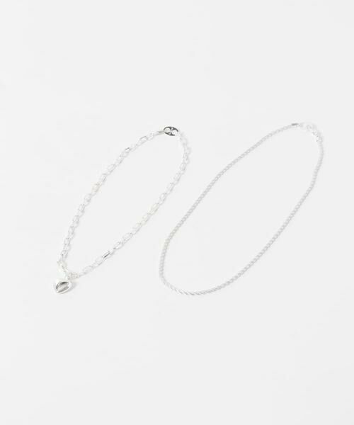 URBAN RESEARCH ROSSO / アーバンリサーチ ロッソ ネックレス・ペンダント・チョーカー | in mood　MELT HEART 2P NECKLACE（シルバー）