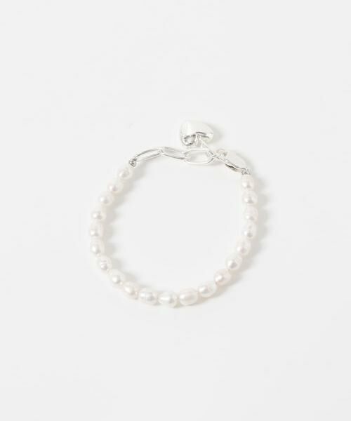 URBAN RESEARCH ROSSO / アーバンリサーチ ロッソ ブレスレット・バングル | in mood　PEARL MELT HEART BRACELET（シルバー）
