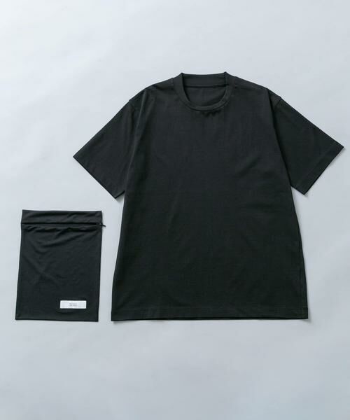 URBAN RESEARCH ROSSO / アーバンリサーチ ロッソ Tシャツ | 『冷感/速乾』Cool Touch トラベルTシャツ(ブラック)