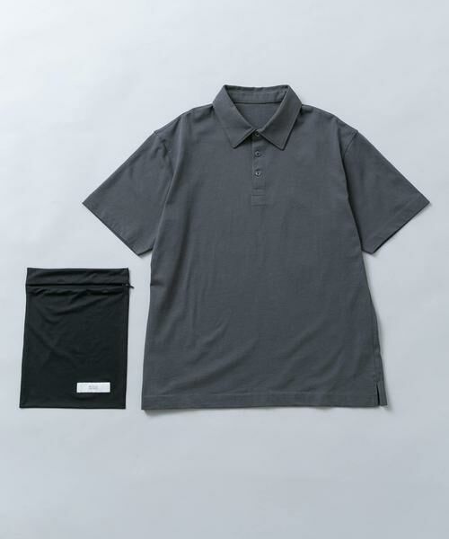 URBAN RESEARCH ROSSO / アーバンリサーチ ロッソ ポロシャツ | 『冷感/速乾』Cool Touch トラベルポロシャツ(チャコールグレー)