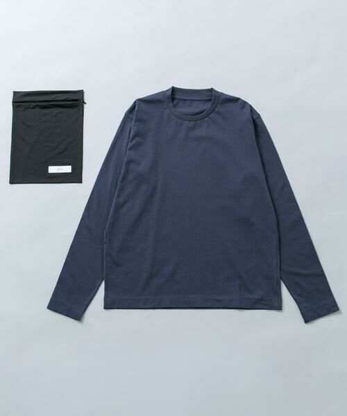 URBAN RESEARCH ROSSO / アーバンリサーチ ロッソ Tシャツ | 『冷感/速乾』Cool Touch トラベルロングスリーブTシャツ(ネイビー)