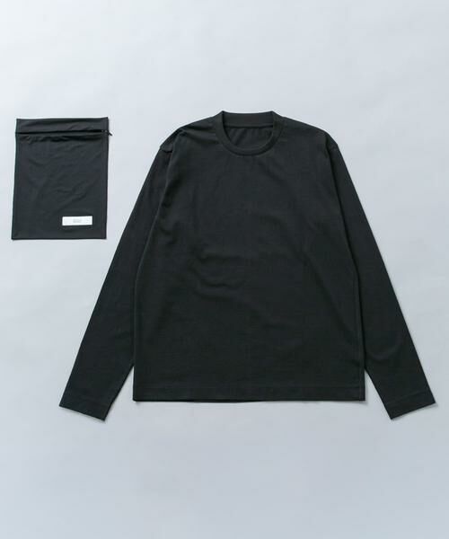URBAN RESEARCH ROSSO / アーバンリサーチ ロッソ Tシャツ | 『冷感/速乾』Cool Touch トラベルロングスリーブTシャツ(ブラック)