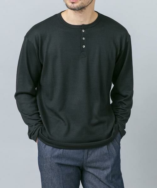 URBAN RESEARCH ROSSO / アーバンリサーチ ロッソ Tシャツ | 『マシンウォッシャブル』ハイクオリティウールヘンリーネックTシャツ | 詳細10