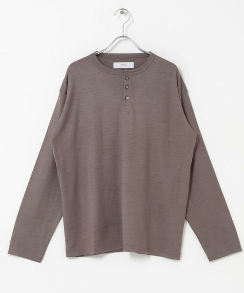 URBAN RESEARCH ROSSO / アーバンリサーチ ロッソ Tシャツ | 『マシンウォッシャブル』ハイクオリティウールヘンリーネックTシャツ | 詳細24