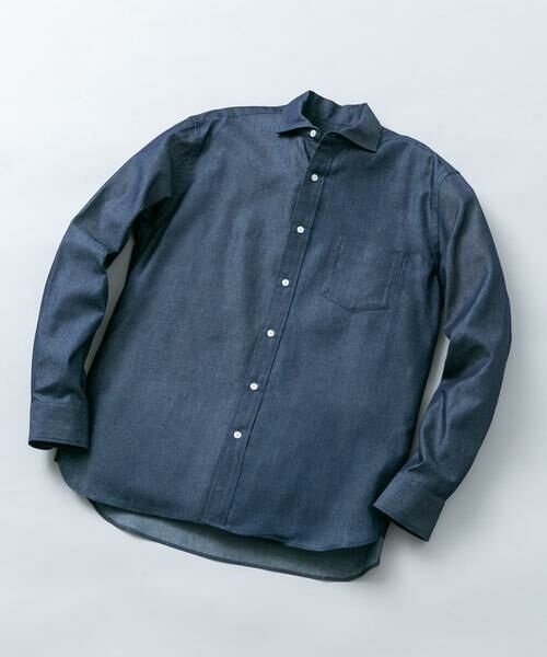 URBAN RESEARCH ROSSO / アーバンリサーチ ロッソ シャツ・ブラウス | セミワイドデニムシャツ（インディゴブルー）