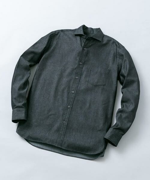 URBAN RESEARCH ROSSO / アーバンリサーチ ロッソ シャツ・ブラウス | セミワイドデニムシャツ（ブラック）
