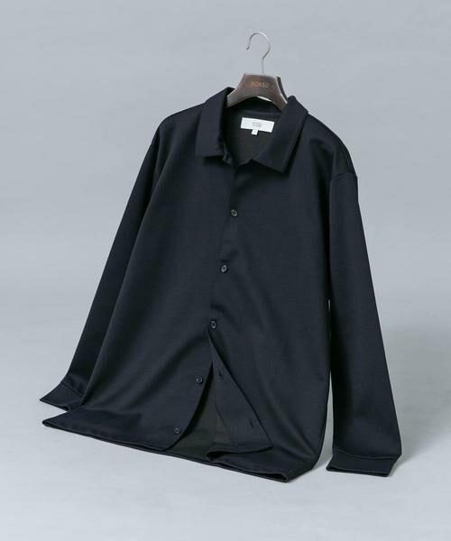URBAN RESEARCH ROSSO / アーバンリサーチ ロッソ シャツ・ブラウス | 『セットアップ対応/防シワ』ウールジャージーシャツカーディガン(ネイビー)