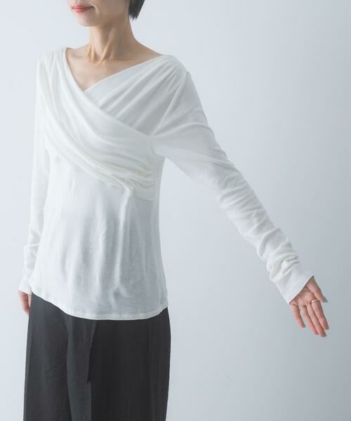 URBAN RESEARCH ROSSO / アーバンリサーチ ロッソ Tシャツ | シルク混2WAYドレーププルオーバー | 詳細16