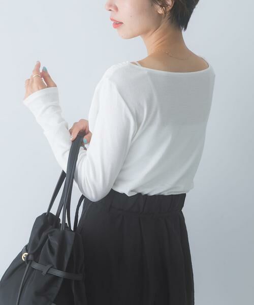 URBAN RESEARCH ROSSO / アーバンリサーチ ロッソ Tシャツ | シルク混2WAYドレーププルオーバー | 詳細11