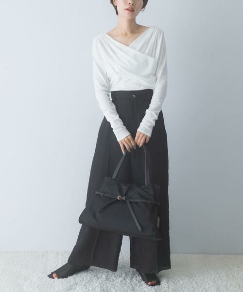 URBAN RESEARCH ROSSO / アーバンリサーチ ロッソ Tシャツ | シルク混2WAYドレーププルオーバー | 詳細12