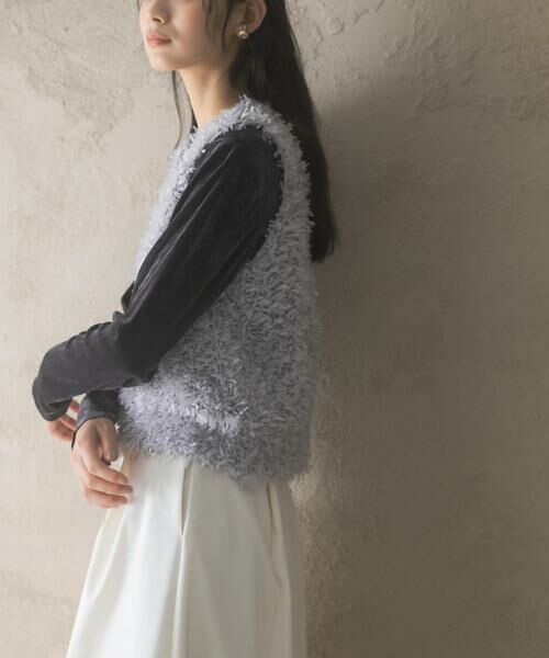 URBAN RESEARCH ROSSO / アーバンリサーチ ロッソ ベスト | Vネックシャギーニットベスト | 詳細16