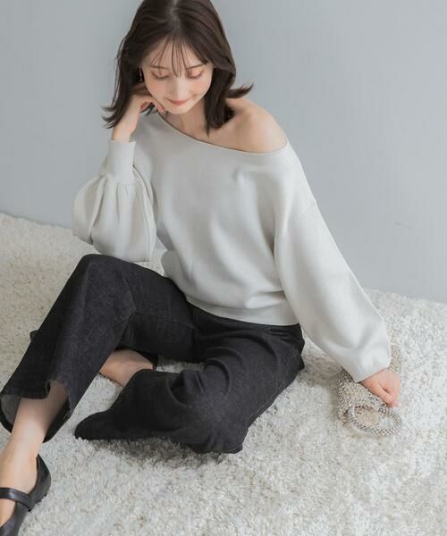 URBAN RESEARCH ROSSO / アーバンリサーチ ロッソ ニット・セーター | 『一部WEB限定カラー』2WAYオフショルスウェットニット（ホワイト系その他）