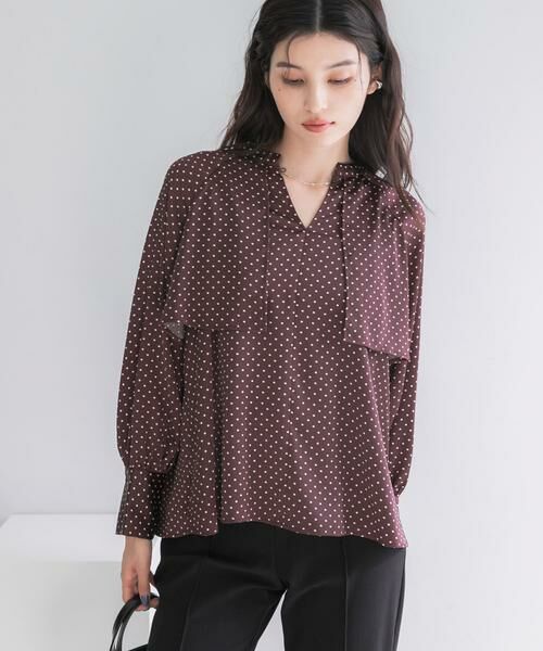 URBAN RESEARCH ROSSO / アーバンリサーチ ロッソ シャツ・ブラウス | ケープドットブラウス（ブラウン）