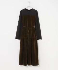 URBAN RESEARCH ROSSO / アーバンリサーチ ロッソ ドレス | シアードッキングベロアワンピース