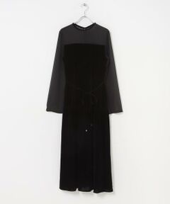 URBAN RESEARCH ROSSO / アーバンリサーチ ロッソ ドレス | シアードッキングベロアワンピース