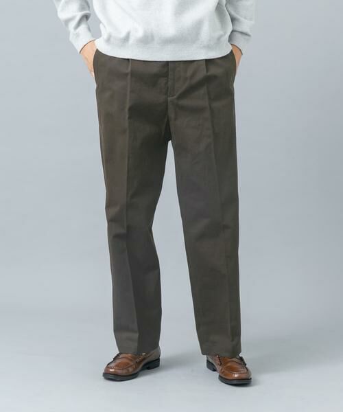 URBAN RESEARCH ROSSO / アーバンリサーチ ロッソ その他パンツ | 『セットアップ対応』 モールスキン1タックワイドスラックス(ダークブラウン)