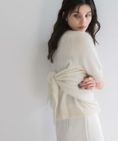 URBAN RESEARCH ROSSO / アーバンリサーチ ロッソ ニット・セーター | ストール付ハーフスリーブファーニット