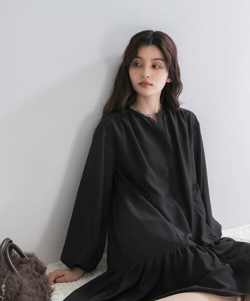 URBAN RESEARCH ROSSO / アーバンリサーチ ロッソ ワンピース | キーネックボリュームミニワンピース | 詳細9