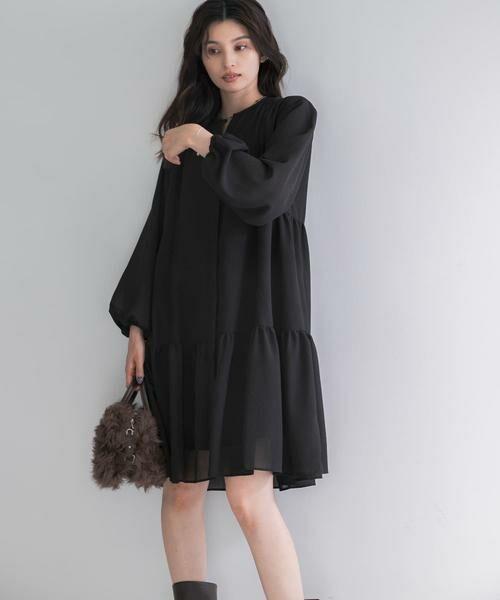 URBAN RESEARCH ROSSO / アーバンリサーチ ロッソ ワンピース | キーネックボリュームミニワンピース | 詳細11
