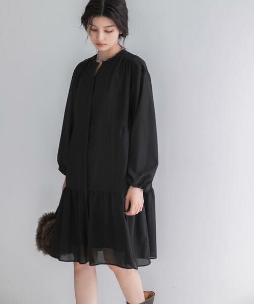 URBAN RESEARCH ROSSO / アーバンリサーチ ロッソ ワンピース | キーネックボリュームミニワンピース | 詳細13