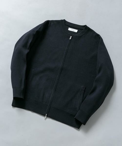 URBAN RESEARCH ROSSO / アーバンリサーチ ロッソ ブルゾン | 『マシンウォッシャブル』コットンミラノリブニットジップブルゾン(ネイビー)