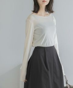 URBAN RESEARCH ROSSO / アーバンリサーチ ロッソ Tシャツ | シアーベロアバックシームカットソー