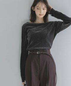 URBAN RESEARCH ROSSO / アーバンリサーチ ロッソ Tシャツ | シアーベロアバックシームカットソー