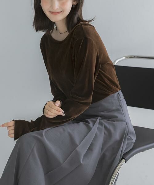 URBAN RESEARCH ROSSO / アーバンリサーチ ロッソ Tシャツ | シアーベロアバックシームカットソー | 詳細4