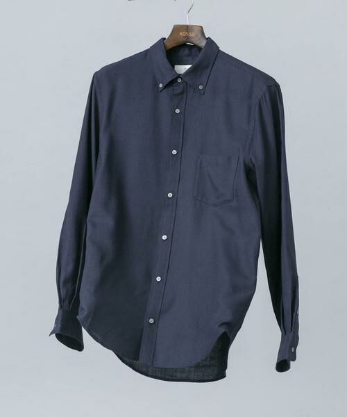 URBAN RESEARCH ROSSO / アーバンリサーチ ロッソ シャツ・ブラウス | ハイパフォーマンスウールBDシャツ(ネイビー)